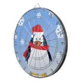 Funny Penguin Kerstkerstkerstkerstkerstman Snowfla Dartbord (Voorkant Rechts)