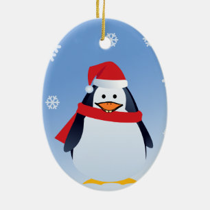 Funny Penguin-kerstkerstkerstkerstOrnament Keramisch Ornament
