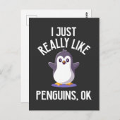 Funny Penguin lover Cute Kawaii dierentuin Briefkaart (Voorkant / Achterkant)