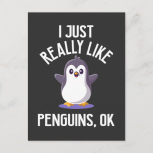 Funny Penguin lover Cute Kawaii dierentuin Briefkaart