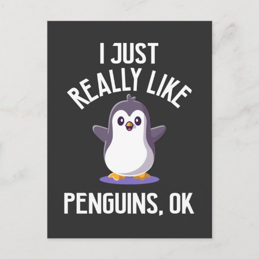 Funny Penguin lover Cute Kawaii dierentuin Briefkaart (Voorkant)