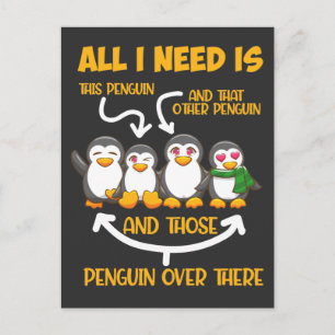 Funny Penguin Lover Ice Birds Enthusiast Briefkaart
