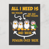 Funny Penguin Lover Ice Birds Enthusiast Briefkaart (Voorkant)