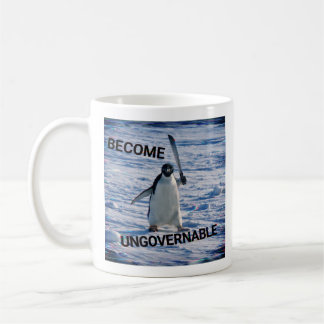 Funny Penguin Meme Coffee Mug – “Become Ungovernab Koffiemok