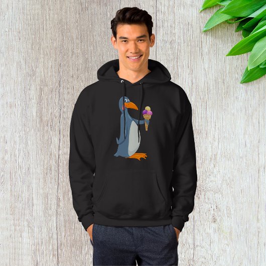 Funny Penguin met Ice Cream Mannen Hoodie