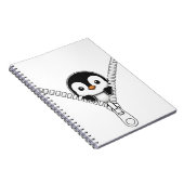 Funny Penguin Peek  Notitieboek (Rechterzijde)