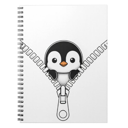 Funny Penguin Peek  Notitieboek (Voorkant)