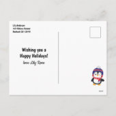 Funny Penguin Pun Kerstmis Feestdagenkaart (Achterkant)