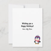 Funny Penguin Pun Snowflake Kerstmis Feestdagenkaart (Achterkant)