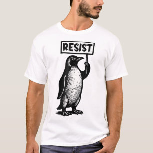 Funny Penguin Resist Protest Niet mijn President D T-shirt