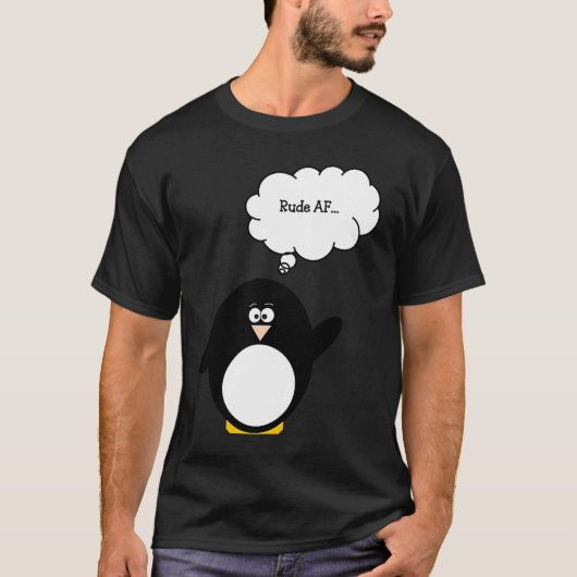 Funny Penguin Rude AF Cute Penguin T-shirt (Voorkant)