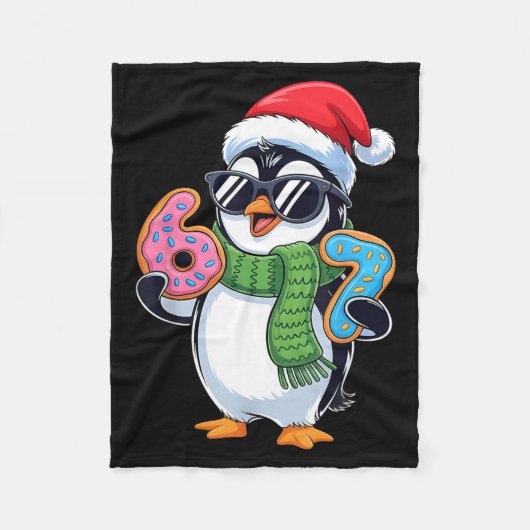 Funny Penguin Six Seven 67 Ice Cream Christmas Boy Fleece Deken (Voorkant)