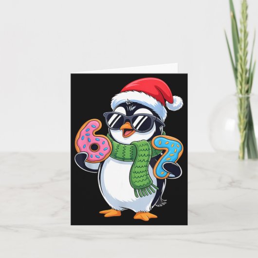 Funny Penguin Six Seven 67 Ice Cream Christmas Boy Kaart (Voorkant)