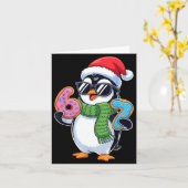 Funny Penguin Six Seven 67 Ice Cream Christmas Boy Kaart (Gele Bloem)