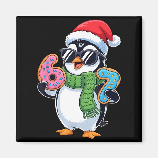 Funny Penguin Six Seven 67 Ice Cream Christmas Boy Magneet (Voorkant)