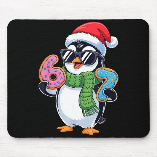 Funny Penguin Six Seven 67 Ice Cream Christmas Boy Muismat (Voorkant)