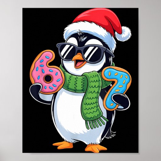 Funny Penguin Six Seven 67 Ice Cream Christmas Boy Poster (Voorkant)