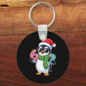 Funny Penguin Six Seven 67 Ice Cream Christmas Boy Sleutelhanger (Voorkant)