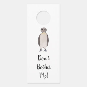 Funny Penguin stoort het teken niet Deurhanger