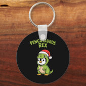 Funny Penguin T-rex Costume Christmas Kids Boys Sleutelhanger (Voorkant)