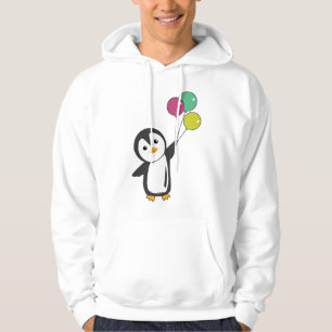 Funny Penguin vliegt op met ballonnen Hoodie