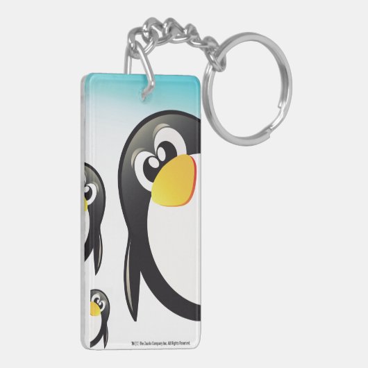 "Funny Penguins" Acrylische Sleutelhanger (dubbelz (Achterkant Links)