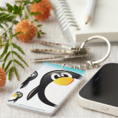 "Funny Penguins" Acrylische Sleutelhanger (dubbelz (Voorkant Rechts)