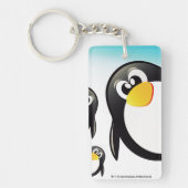 "Funny Penguins" Acrylische Sleutelhanger (dubbelz (Voorkant)