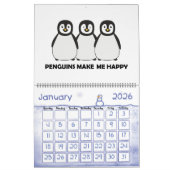 Funny Penguins Cartoon Art Large 2022 Calendar Kalender (Jan 2026)