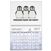 Funny Penguins Cartoon Art Large 2022 Calendar Kalender (Jan 2027)