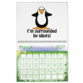Funny Penguins Cartoon Art Large 2022 Calendar Kalender (Mar 2027)