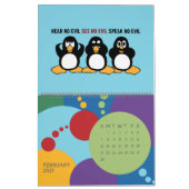 Funny Penguins Cartoons Grote Kalender (Feb 2027)
