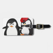 Funny penguins design bagagelabel (Voorkant horizontaal)