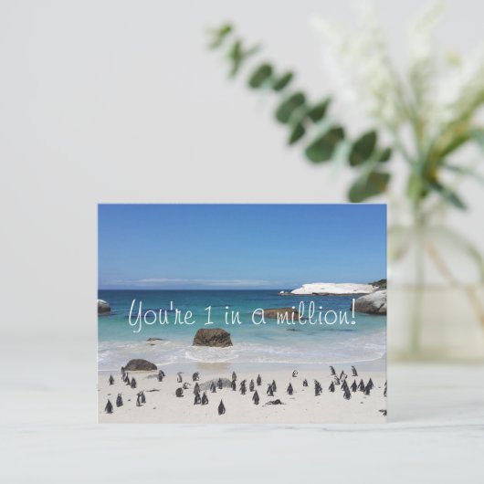 Funny Penguins Hartelijk dank Briefkaart (Staand voorkant)