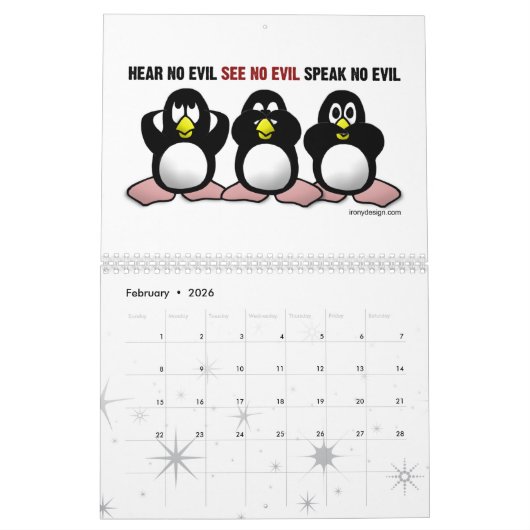 Funny Penguins Kalender (Feb 2026)