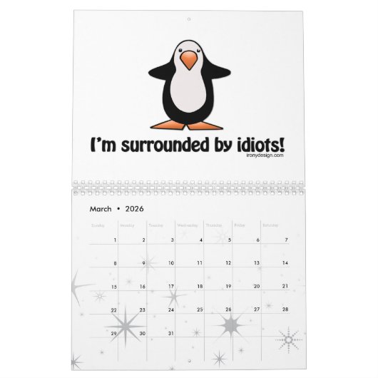 Funny Penguins Kalender (Mar 2026)