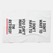 Funny-pensioenkeukenhanddoek voor gepensioneerden theedoek (Horizontaal)