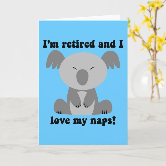 Funny pensionation humor kaart (Gele Bloem)