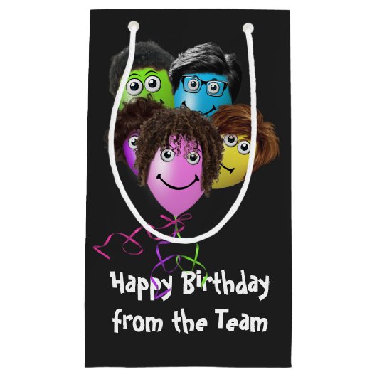 Funny People Birthday Balloons Klein Cadeauzakje (Voorkant)