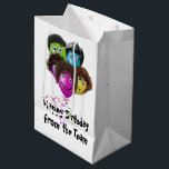 Funny People Birthday Balloons Medium Cadeauzakje<br><div class="desc">ballonnen met glimlach,  oogballen en haar op witte achtergrond voor verjaardagen. De achtergrondkleur kan worden gewijzigd. De tekst kan worden bewerkt.</div>