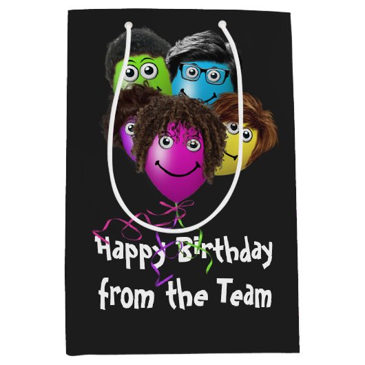 Funny People Birthday Balloons Medium Cadeauzakje (Voorkant)