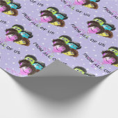 Funny People Birthday Balloons on Stippen Cadeaupapier (Hoek)