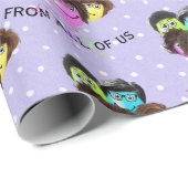 Funny People Birthday Balloons on Stippen Cadeaupapier (Rol Hoek)