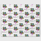 Funny People Birthday Balloons on White Cadeaupapier (Vlak)