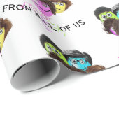 Funny People Birthday Balloons on White Cadeaupapier (Rol Hoek)