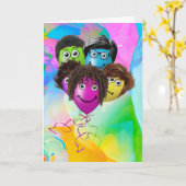 Funny People Birthday Balloons uit de groep Kaart (Gele Bloem)
