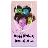 Funny People Birthday Party Balloons Klein Cadeauzakje (Voorkant)