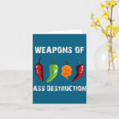 Funny Pepper Chili Head Scy Hot Foods  Kaart (Gele Bloem)