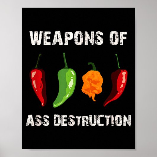 Funny Pepper Chili Head Scy Hot Foods  Poster (Voorkant)