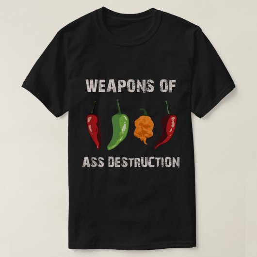 Funny pepper chili head spicy hot foods t-shirt (Design voorkant)